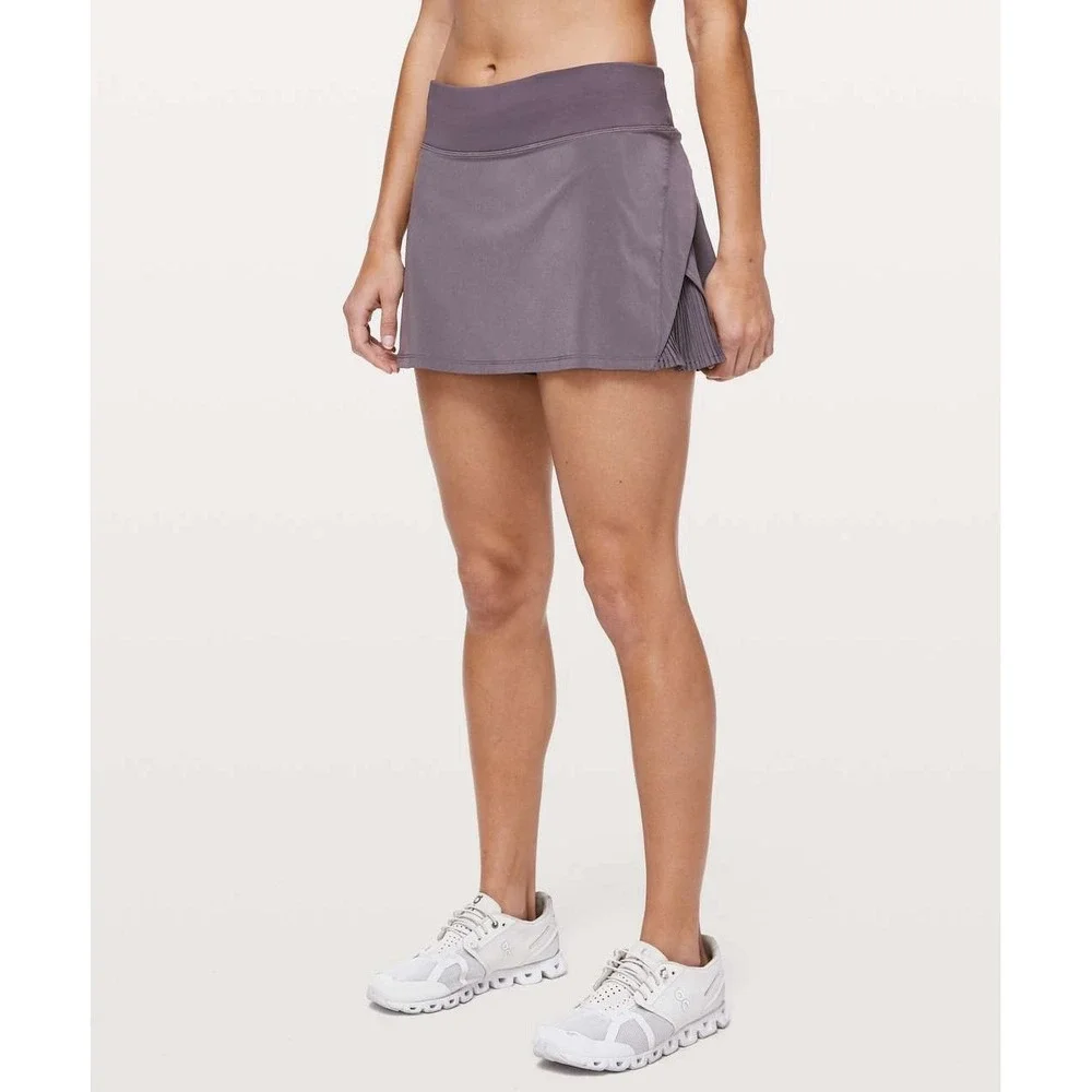Lululemon Play Off The Pleats Skirt Graphite Purple Inseam 4